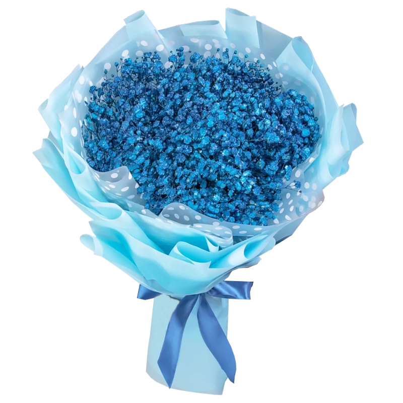 Букет из 9 синих гипсофил